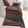 Cotton Rich Throw 140X180 Zig Zag Red 