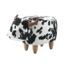 Libby The Cow Footstool Black