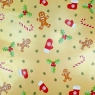 Gingerbread Gold PVC Tablecloth Fabric