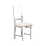 eden Ladder Back Dining Chair White Fabric