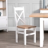 Elveden Cross Back Dining Chair Wooden Seat White