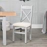 Elveden Cross Back Dining Chair Grey Fabric Lifestyle