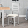 Elveden Ladder Back Dining Chair Grey Fabric Lifestyle