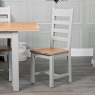 Elveden Ladder Back Dining Chair Wood Seat Grey Lifestyle