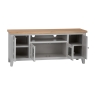 Elveden Large TV Unit Grey Open