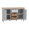 Elveden Large Sideboard Grey Open