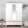 Elveden 3 Door Wardrobe White Lifestyle