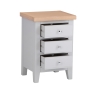 Elveden Large Bedside Cabinet Grey Open