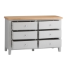 Elveden 6 Drawer Chest Grey Open