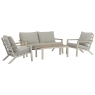 Umbria 2 Seater Sofa with 2 Chairs & Coffee Table in Mocha