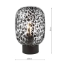 Gethin Table Lamp  Matt Black Glass & Black Confetti Glass