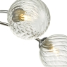 Izzy 6 Light Semi Flush With Twisted Style Closed Glass Shades