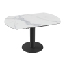 Luna Extending Table Matt Marble Closed