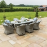 Oakham Grand Oval Dining Set with Ice Bucket, Lazy Susan & 8 Chairs