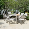 Milan Rectangular Dining Table with 8 Stacking Chairs