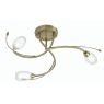 Pandora 3 Light Antique Brass Semin Flush