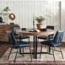 Nicco Round Table & 4 Dante Chairs Blue