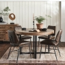 Nicco Round Table & 4 Dante Chairs Brown