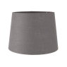 Lys Self Lined Linen Tapered Shade Steel Grey