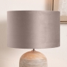 Rene Greige Velvet Cylinder Lampshade