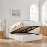 Georgia Upholstered Ottoman Bed Frame Natural