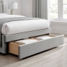 Ursula Upholstered Bed Frame With Drawer Storage Grey