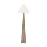 Seacomb Rattan Pyramid Floor Lamp with Shade