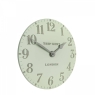 Thomas Kent Arabic 12" Mantel Clock Pearl Green